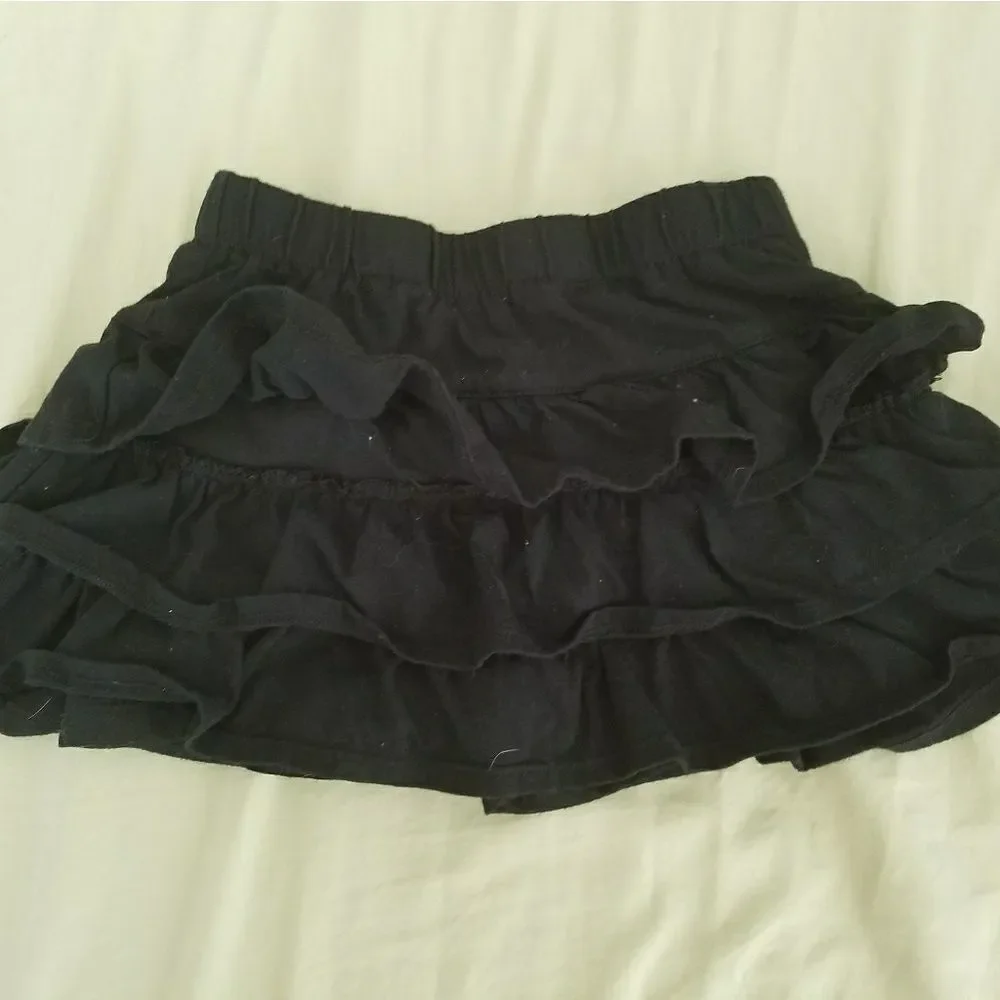 Epic Threads Little Girls Black 3-Tier Skort Size 5 Ruffle Skirt Shorts